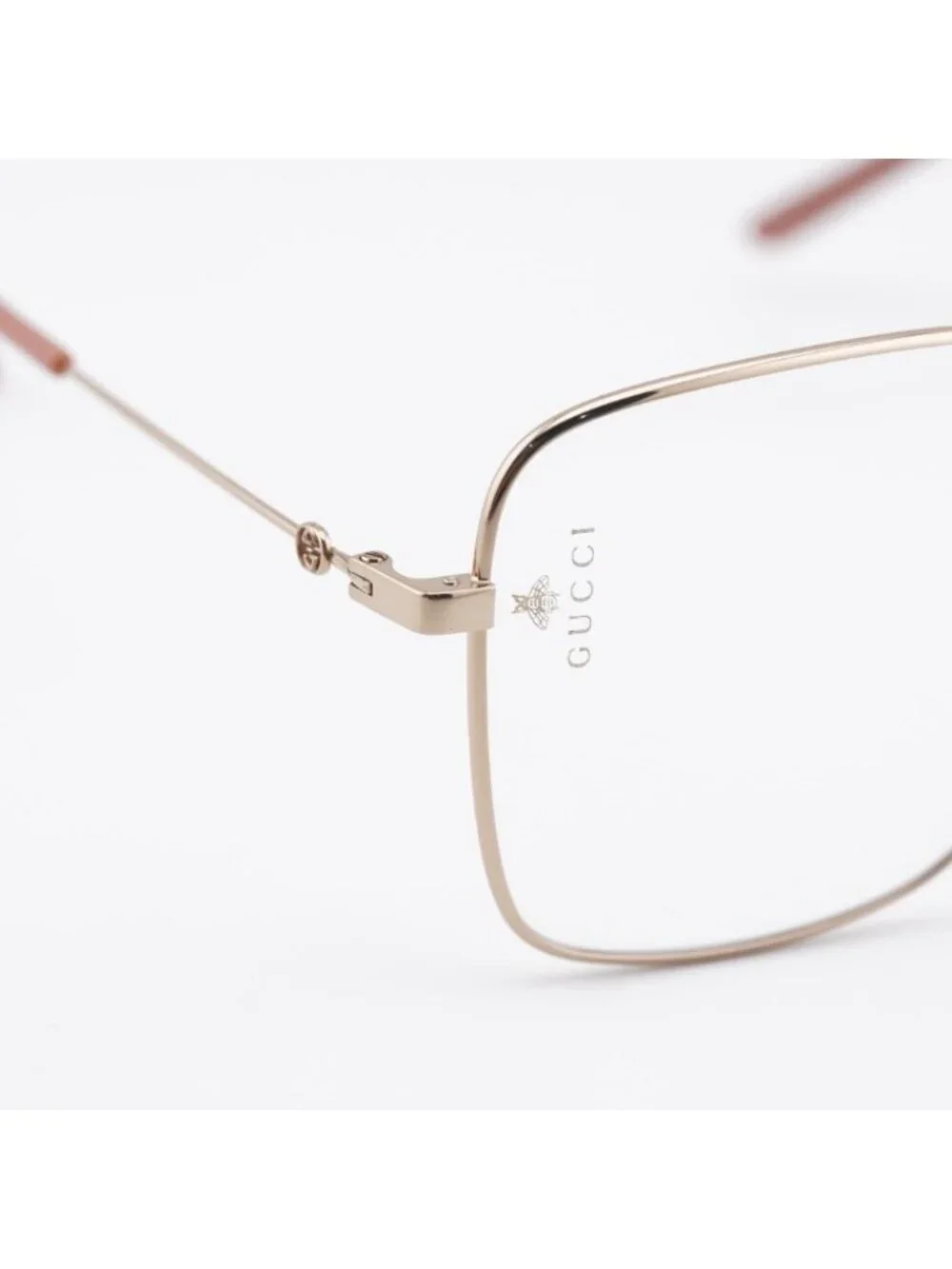 Gucci GG0445O 001 Eyeglasses Gold 56mm Square Frame